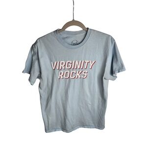 Danny Duncan Virginity Rocks T-Shirt Mens Medium Light Blue Graphic Tee